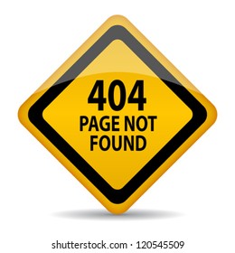 404 page not found vector sign