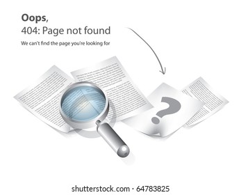 404 Page Not Found Vector