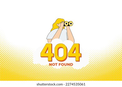 404 Page Not Found, Yellow Background