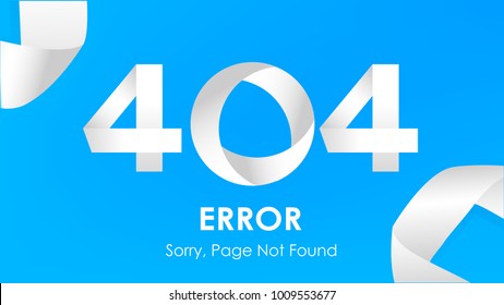 404  ribbon error page not found  vector graphic background