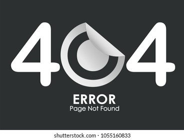 404 sticker error page not found on black background