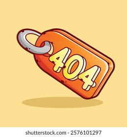 404 Tag Vector Illustration Page Not Found Concept