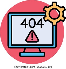 404 Vector icon which is suitable for commercial work and easily modify or edit it
