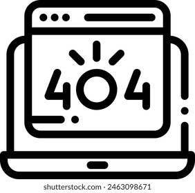 408 icon. Thin Linear Style Design Isolated On White Background