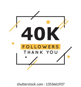 40k followers thank you design template