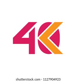 40k Logo, Anniversary Logo, Number 40 Logo