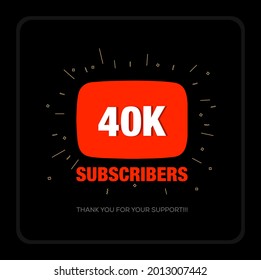 40k subscribers. 40k subscribers celebration post.