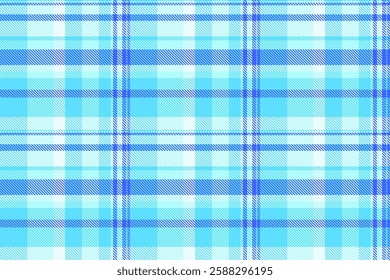 40s pattern textile check, new year plaid vector fabric. Dog tooth seamless tartan background texture in cyan and light colors palette.