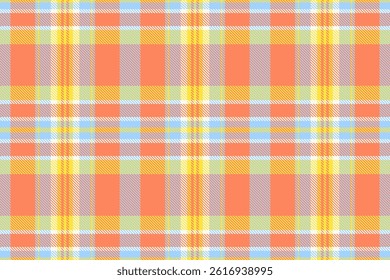 40s seamless background check, package pattern vector texture. Infinity fabric textile tartan plaid in red and cyan colors palette.