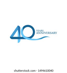 40st Years Anniversary Celebration Design Vector Template