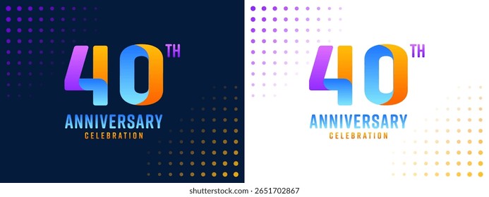 40th anniversary background, colorful for events, moments and business