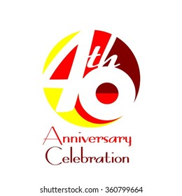 40th Anniversary Celebration - Birthday - Reunion Logo Vector Design