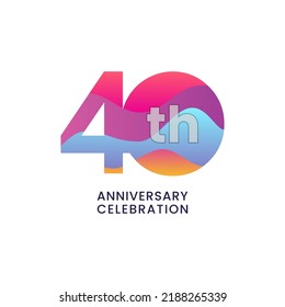 40th Anniversary Celebration design template. vector template illustration