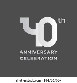 40th Anniversary Celebration Vector Template Design Illustration