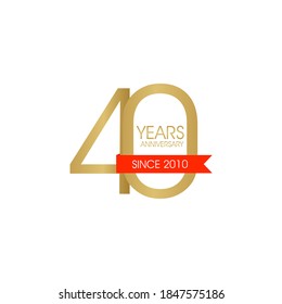 40th Anniversary Celebration Vector Template Design Illustration