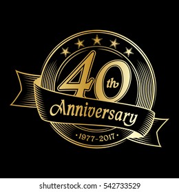 40th anniversary design template. Vector and illustration.