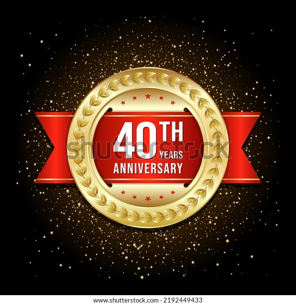 40th Anniversary Design Template Vector Template Stock Vector (royalty 