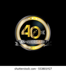 40th anniversary logo design template.