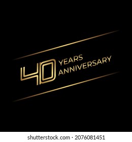 40th anniversary logo template. vector illustration