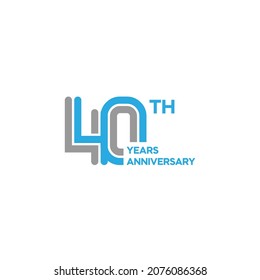 40th anniversary logo template. vector illustration