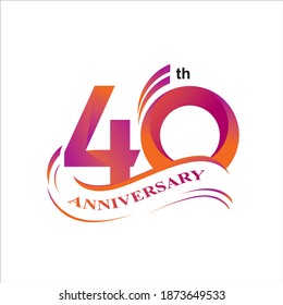 40th Anniversary Logo Vector Design