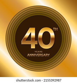 40. Jubiläumslogotype. Jubiläum-Template-Design für Broschüren, Broschüren, Magazine, Broschüren, Banner, Web, Einladung oder Grußkarte. Vektorgrafiken.