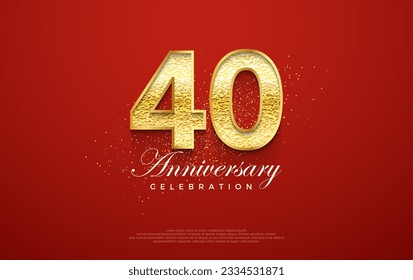 40th anniversary number, for a birthday celebration. premium vector backgrounds. Premium vector background for greeting and celebration.