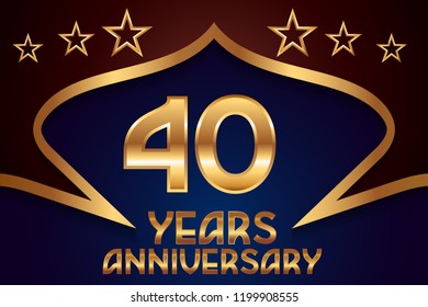 40th Anniversary numbers. background for anniversary