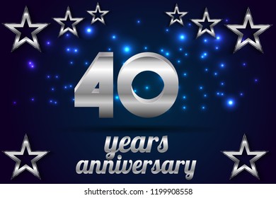 40th Anniversary numbers. background for anniversary