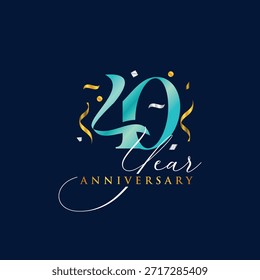 Plantilla de diseño premium del 40 aniversario