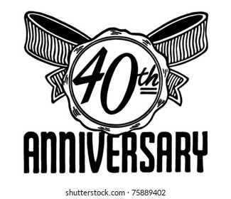 40th Anniversary - Retro Ad Art Banner