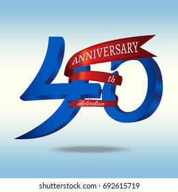 40th anniversary symbol vector.