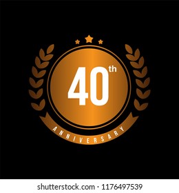 40th Anniversary Vector Template Design Illustration