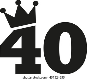 40th Birthday number crown