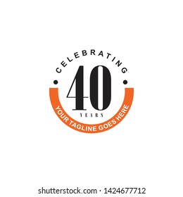 40th Celebrating Anniversary Logo Design