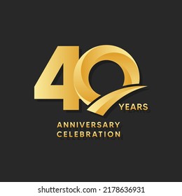 40th year anniversary design template. vector template illustration