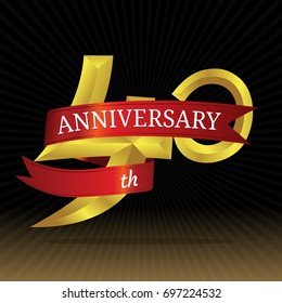 40th years anniversary vector symbol.