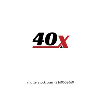 40X, X40 Initial letter logo