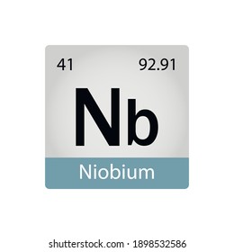 41 Chemistry Element Niobium Element Periodic Stock Vector (Royalty ...