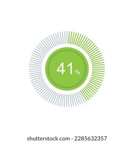 41% circle diagrams Infographics vector, 41 Percentage ready to use for web design ux-ui.