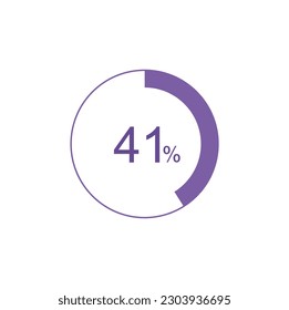 41% circle diagrams Infographics vector, 41 Percentage ready to use for web design.