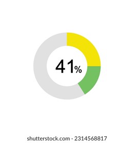 41% circle diagrams Infographics vector, 41 Percentage ready to use for web design.