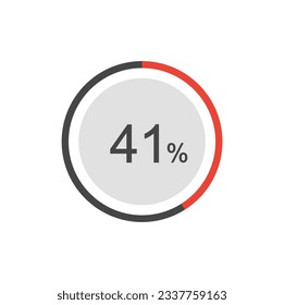 41% circle diagrams Infographics vector, 41 Percentage ready to use for web design.