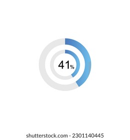 41% Circle loading icon template. Update or loading symbol for web or application, 41 percent.