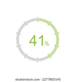 41% circle percentage diagrams, 41 Percentage ready to use for web design, infographic or business.