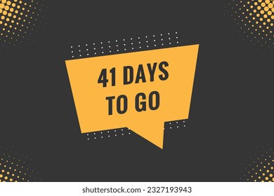 41 days to go countdown template. 41 day Countdown left days banner design