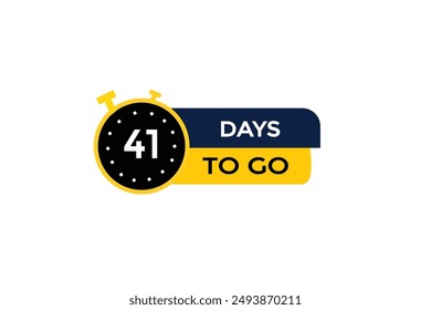 41 days to go, icon, stile, timer, countdown, clock, time,  background, template, 41 days to go, countdown, sticker, left banner, business, sale, label button
