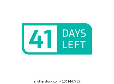 Banner de fondo blanco a los 41 días, 41 días para salir