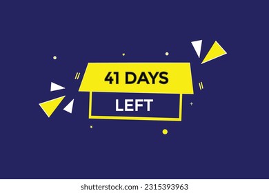 41 days left countdown template,41 day countdown left banner label button eps 41 
