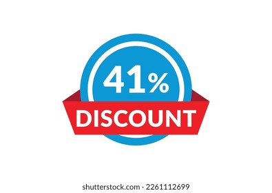 41% of discount, Discount price, Special offer discount.